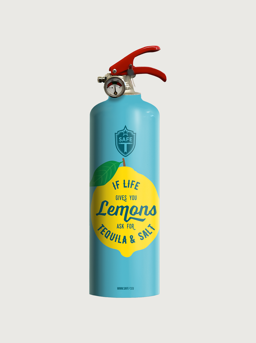 Feuerlöscher mit Retro Tequila‑Lemon‑Print – Sommergefühl für die Küche