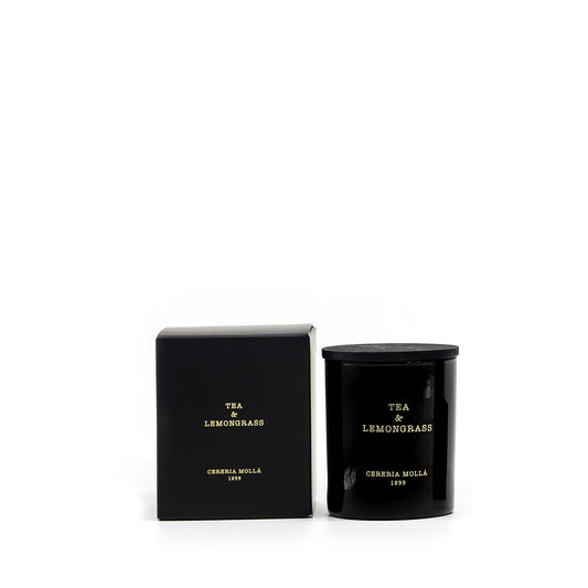 Cereria Molla 1899 Tea and Lemongrass Duftkerze 230g  schwarzes Glas, Box