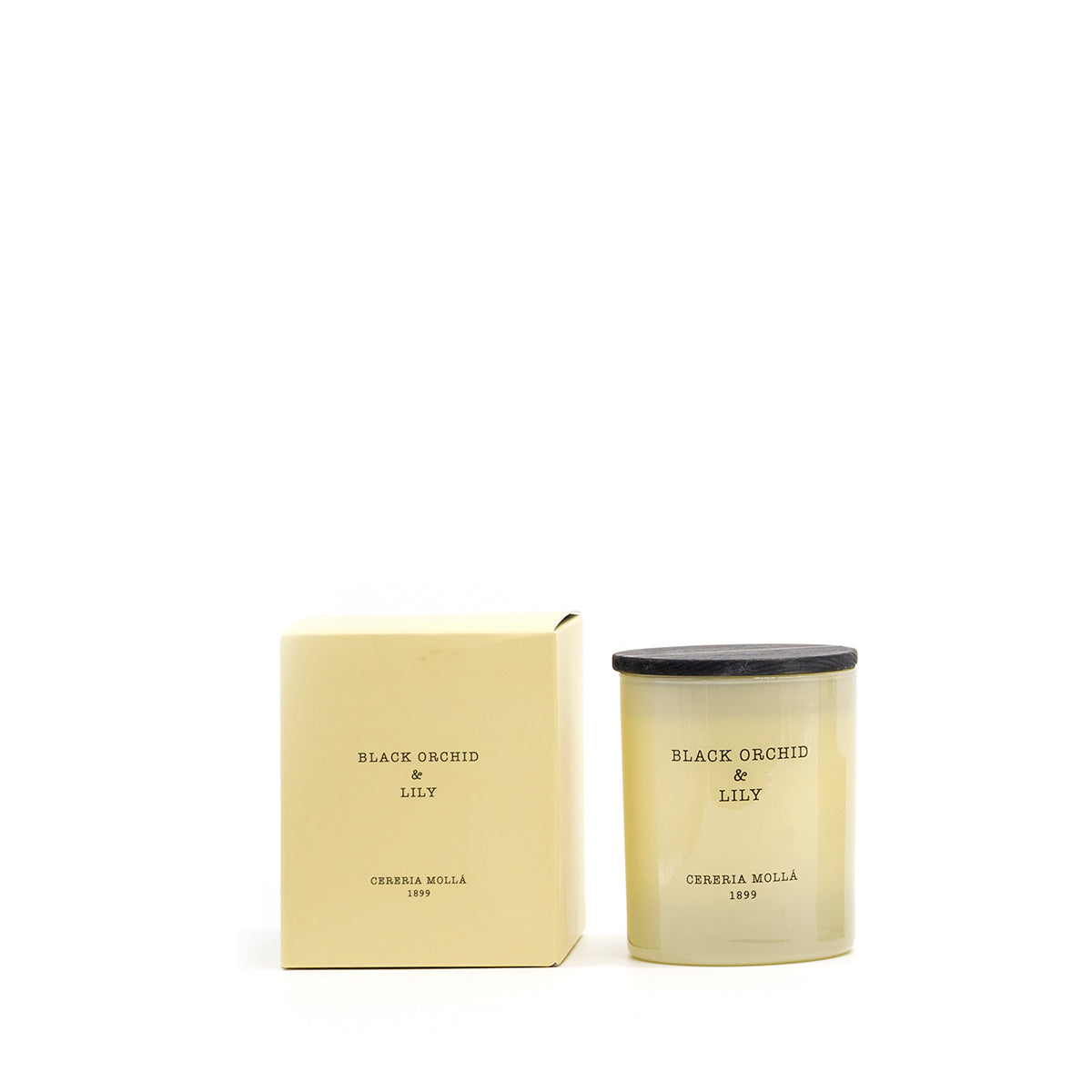 Cereria Molla 1899 Black Orchid and Lily Duftkerze 230g  elfenbein Glas, Box