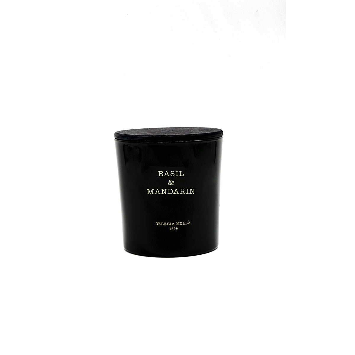Cereria Molla 1899 Basil and Mandarin Duftkerze 600g  schwarzes Glas, Box