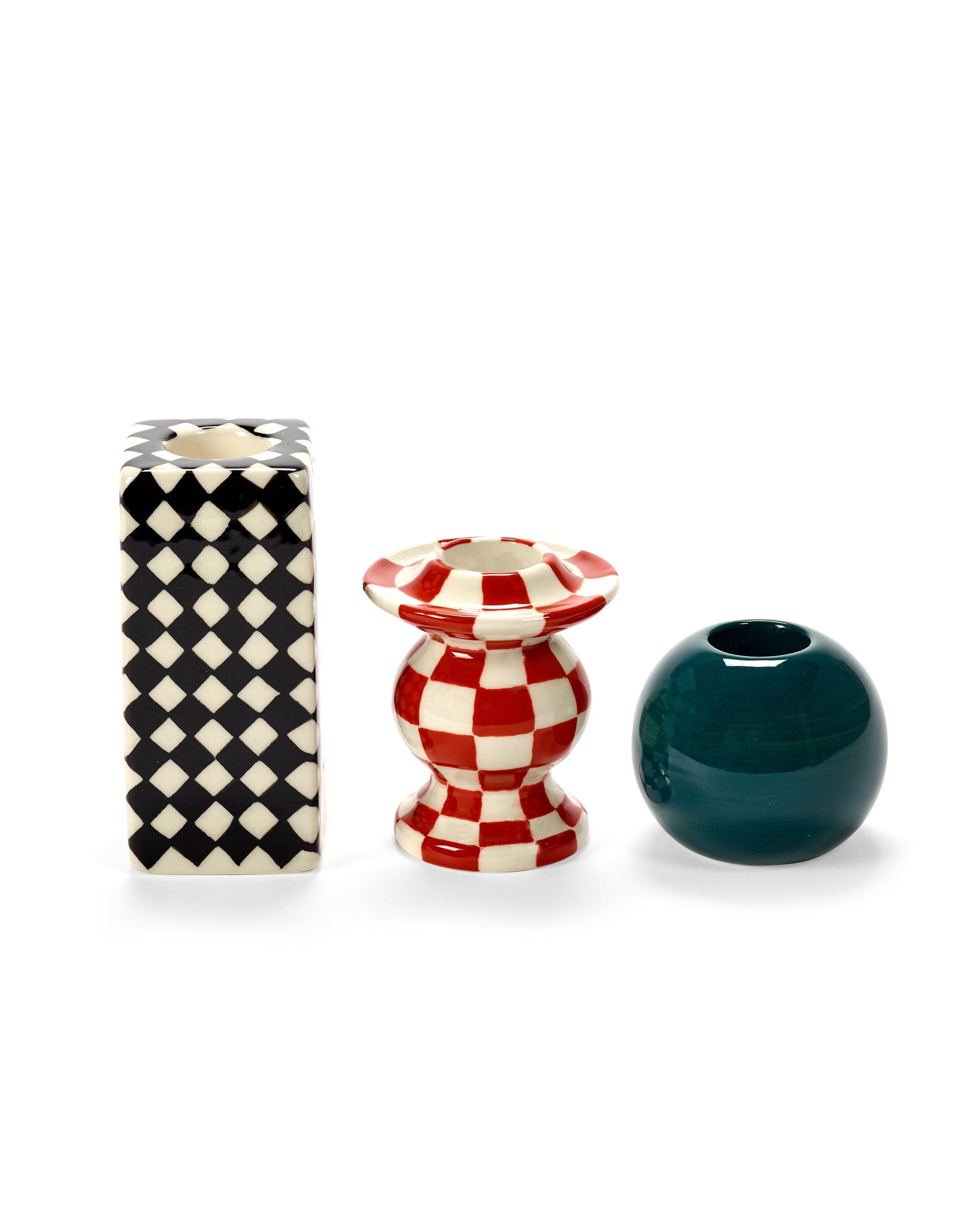 Chessboard Les Objets Mouleversants Candle Holder Set of 3