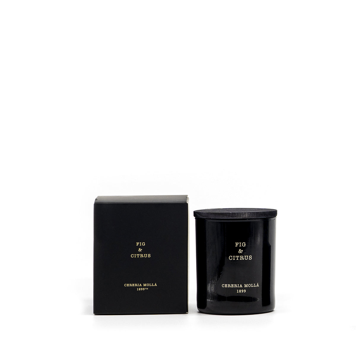 Cereria Molla 1899 Fig and Citrus Duftkerze 230g  schwarzes Glas, Box
