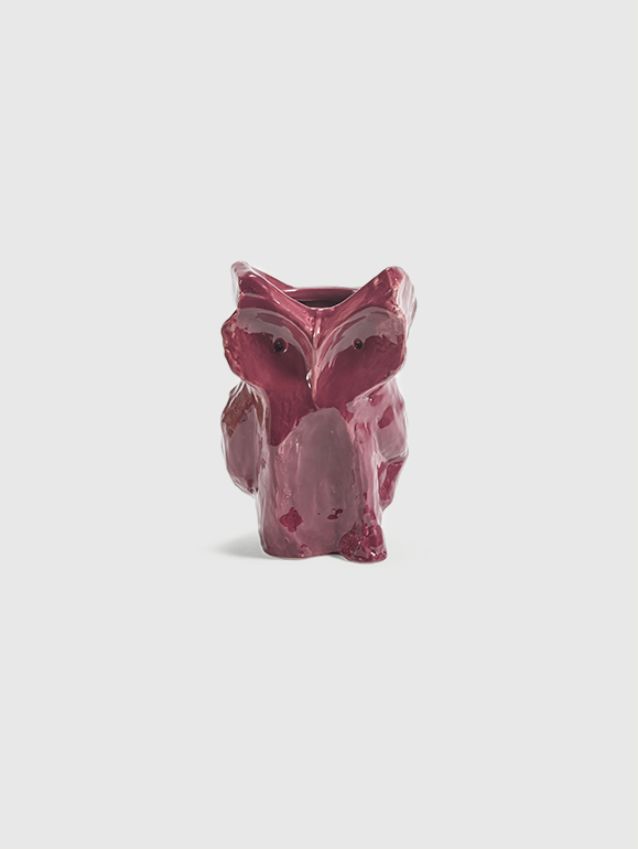 Owl Vase Xs Aubergine After Midnight