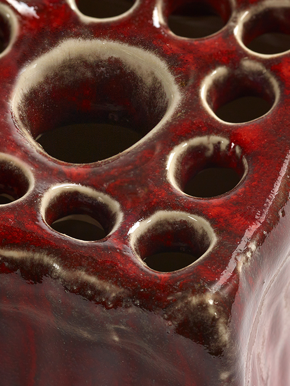 Vase Xl Red Pique-Fleurs