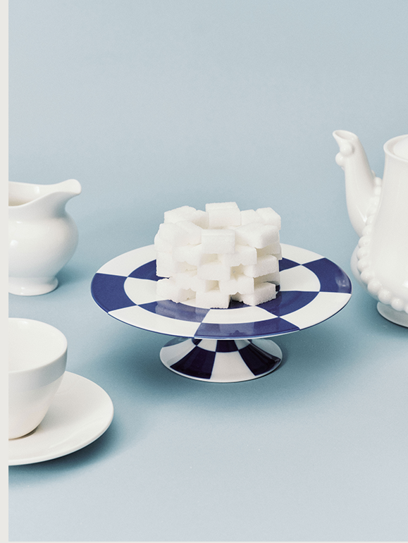 Cake Stand Blue White Fête Des Bêtes