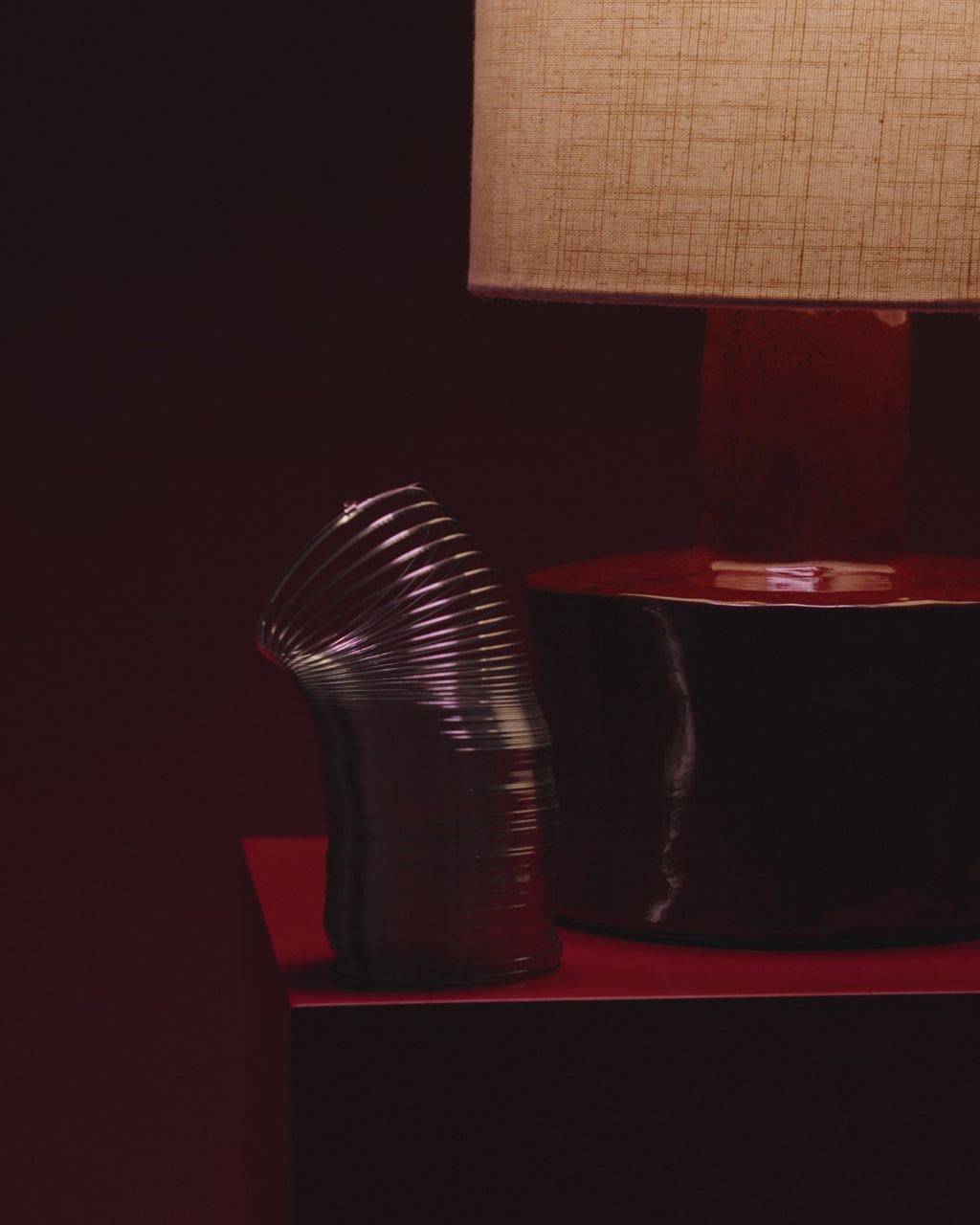 Tischlampe Catherine Beige Red von Marie Michielssen