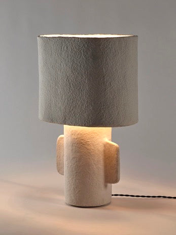 Serax Table Lamp 01 S White Barth – Seitenansicht Detail Textur