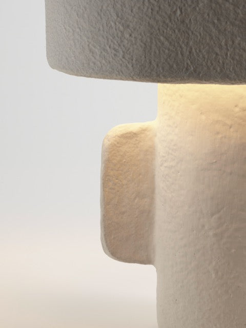 Serax Table Lamp 01 S White Barth – Seitenansicht Detail Textur